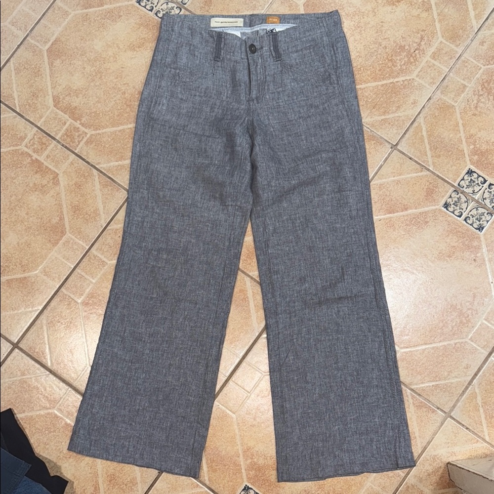 Anthropologie Gray Wide-Leg Pants